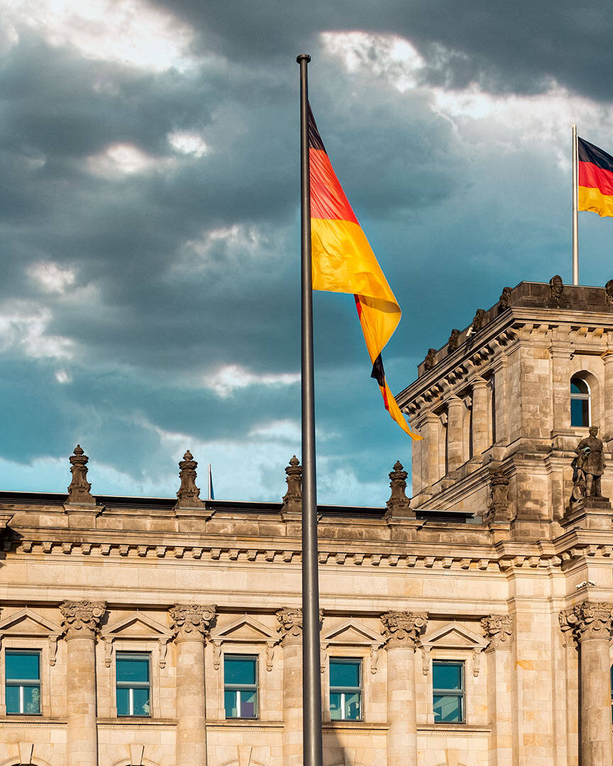 Facciata esterna dell'ambasciata italiana a Berlino